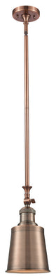 1-Light Dimmable LED Addison 5" Mini Pendant, Antique Copper