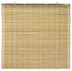 Burnt Bamboo Cordless Window Shade, Natural, 36" W
