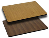 30'' x 42'' Table Top with Natural or Walnut Reversible Laminate Top
