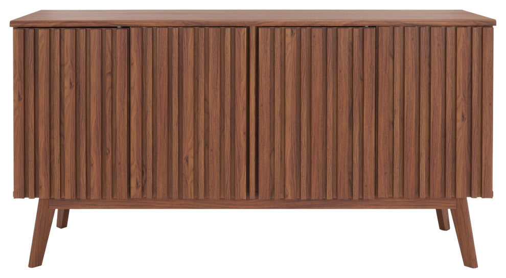 Safavieh Helena 4 Door 4 Shelf Media Stand, Walnut