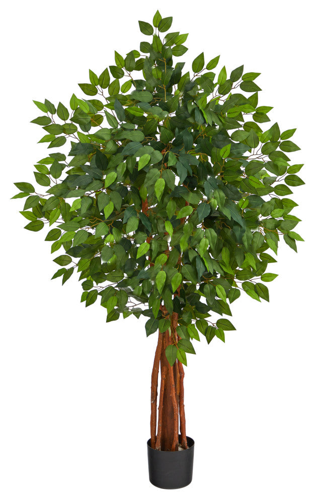 4.5' Super Deluxe Ficus Artificial Tree With Natural Trunk