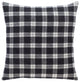 Surya Stanley SLY-003 18"x18" Pillow Cover, Black/Silver Gray