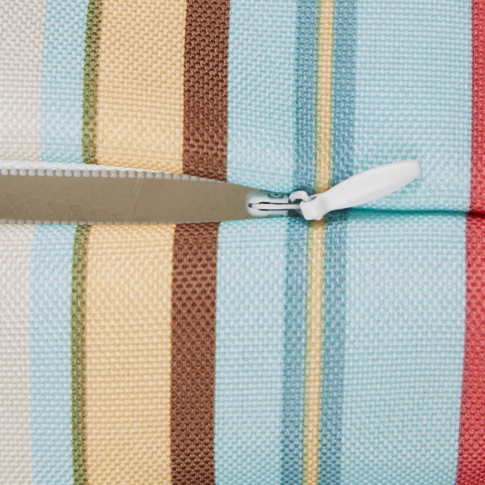 Summer Stripe Outdoor Pillow Cover 18x18 (Set of 2)