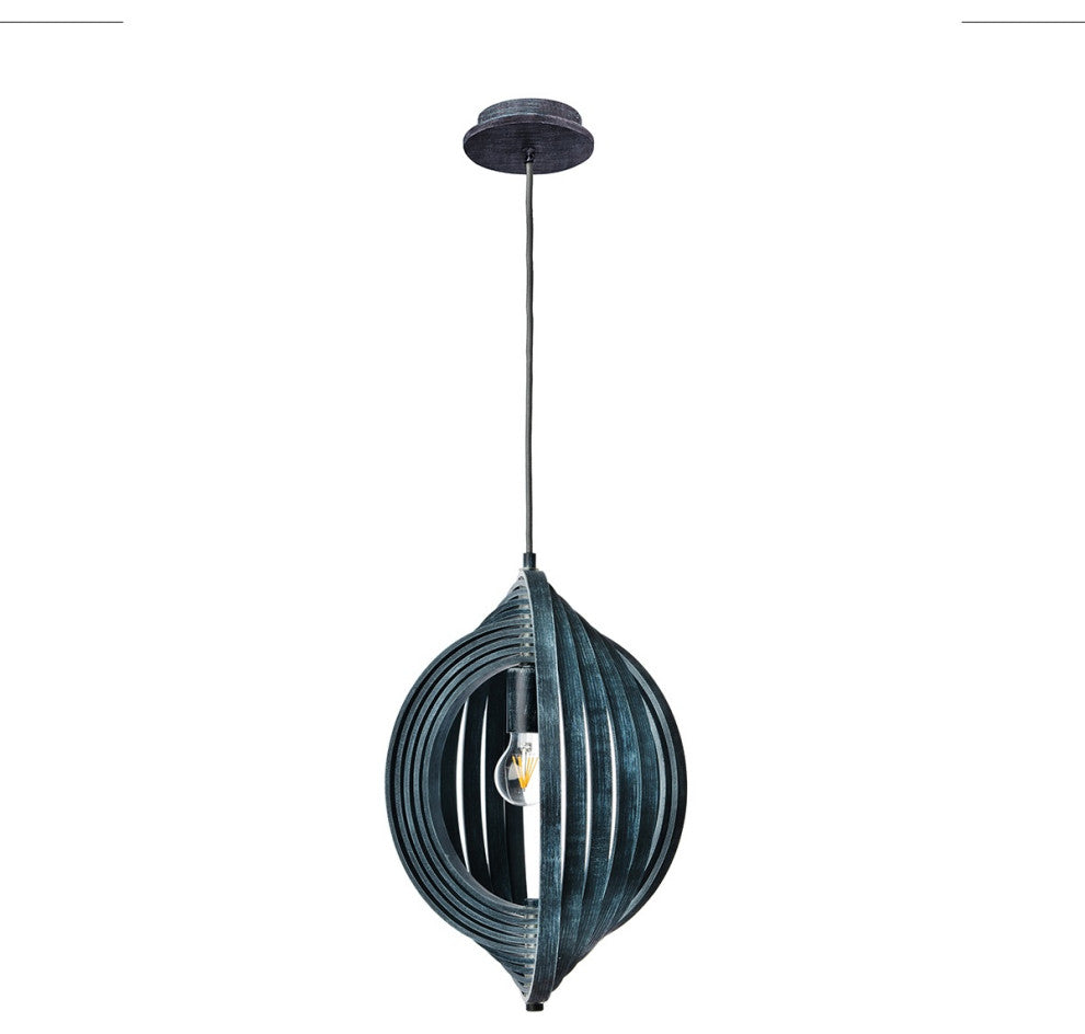 Abruzzo Medium 1-Light Pendant, Navy Blue