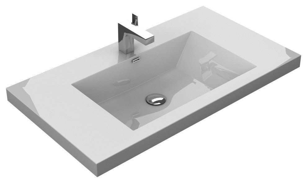 Alma Integrated White SinkS, 42"