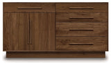 Copeland Moduluxe 35" 4 Drawer Right, 1 Drawer, 2 Doors, Dresser, Saddle Cherry
