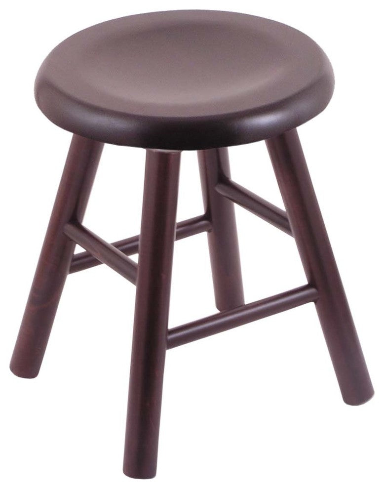 Holland Bar Stool, Maple Saddle Dish Vanity Stool, Smooth Legs
