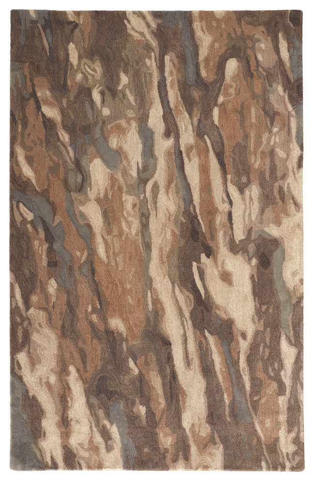 Weave & Wander Nakita Rug, Biscuit Tan/Morel Brown, 9ft x 12ft Rug