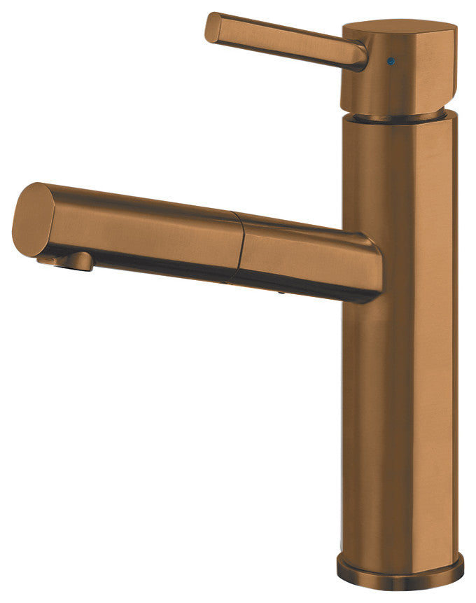 Whitehaus WHS1394-PSK Waterhaus 1 Hole Pull Down Kitchen Faucet - Copper