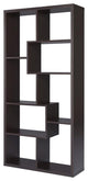 Catania Contemporary Wood 10-Shelf Bookcase in Walnut Finish
