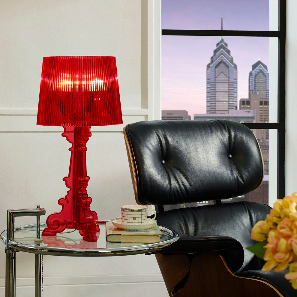 Modern Contemporary Living Room Acrylic Table Lamp Red
