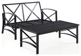 Kaplan 2Pc Outdoor Chat Set Mist/Oil Rubbed Bronze - Loveseat, Coffee Table