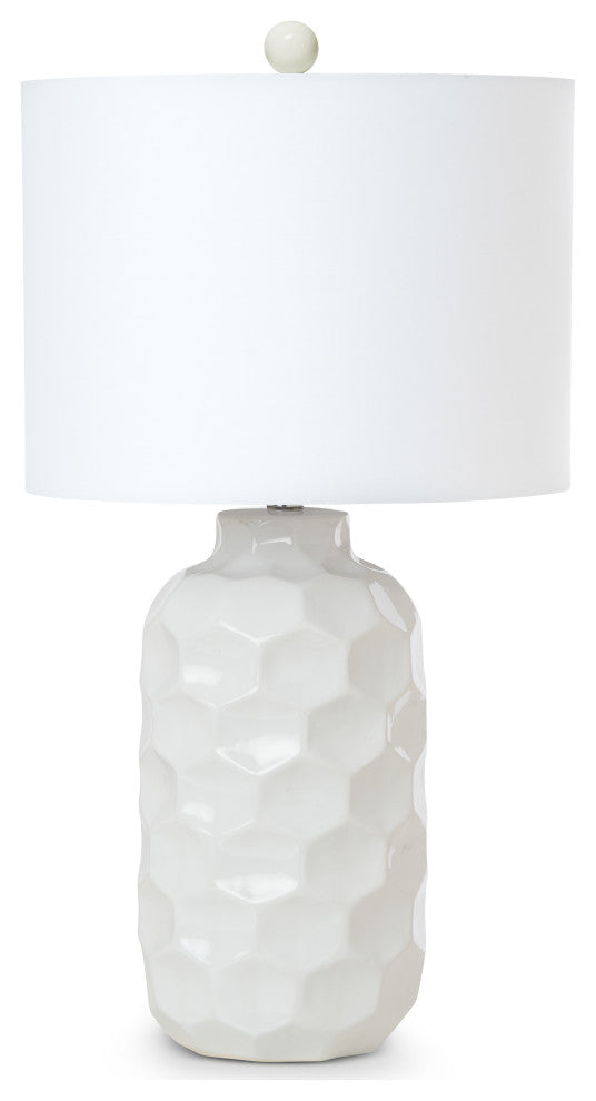 Cordelia 30" White Ceramic Table Lamp, Set of 2