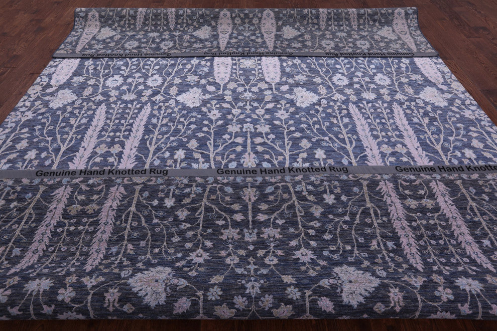 9' 10" X 14' 1" Wool and Silk Persian Ziegler Handmade Rug Q11807