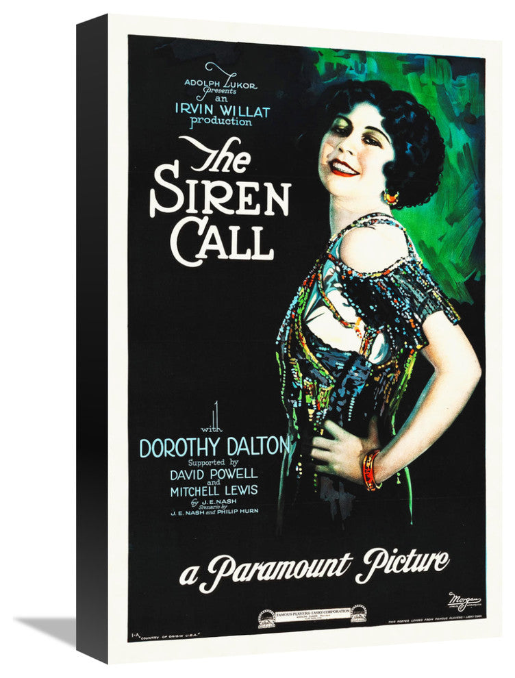 "The Siren Call" Stretched Canvas Giclee by Hollywood Photo Archive, 12x18"