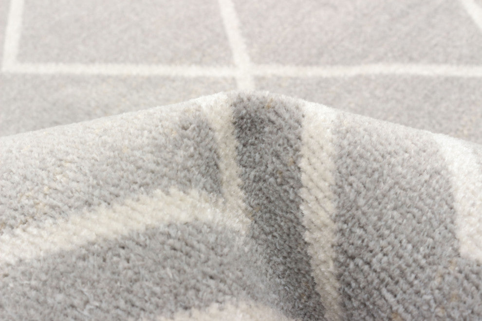 Aqua Kenza Area Rug, Gray, 2'6"x8'