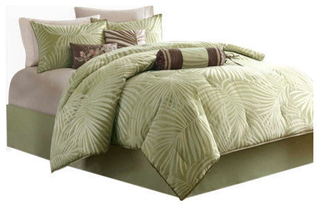 Madison Park Freeport 7 Piece Comforter Set in Green