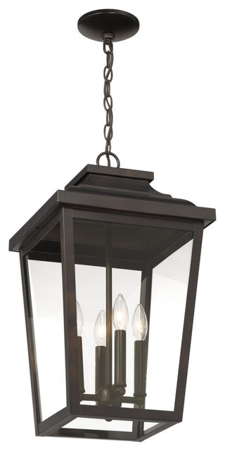 Minka Lavery Irvington Manor 4 Light Outdoor Chain Hung, Chelesa Bronze