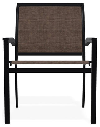 Bazza Sling Stackable Outdoor Dining Chair, Mocha/Black
