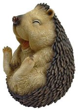 5" Wide Cute Spiny Laughing Hedgehog Garden Statue