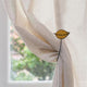 Magnetic Curtain Tiebacks "“ Leaf Design in Resin, Yellow, Pack of 2