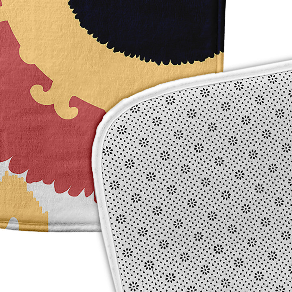 24" x 17" Boho Bathmat, Yellow