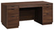 Sauder Englewood Engineered Wood Executive Desk in Spiced Mahogany