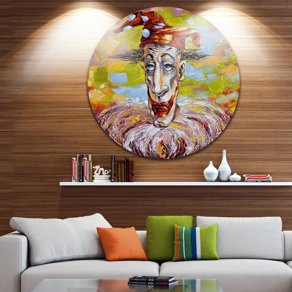 Wood River On A Decline, Landscape Disc Metal Wall Art, 23"