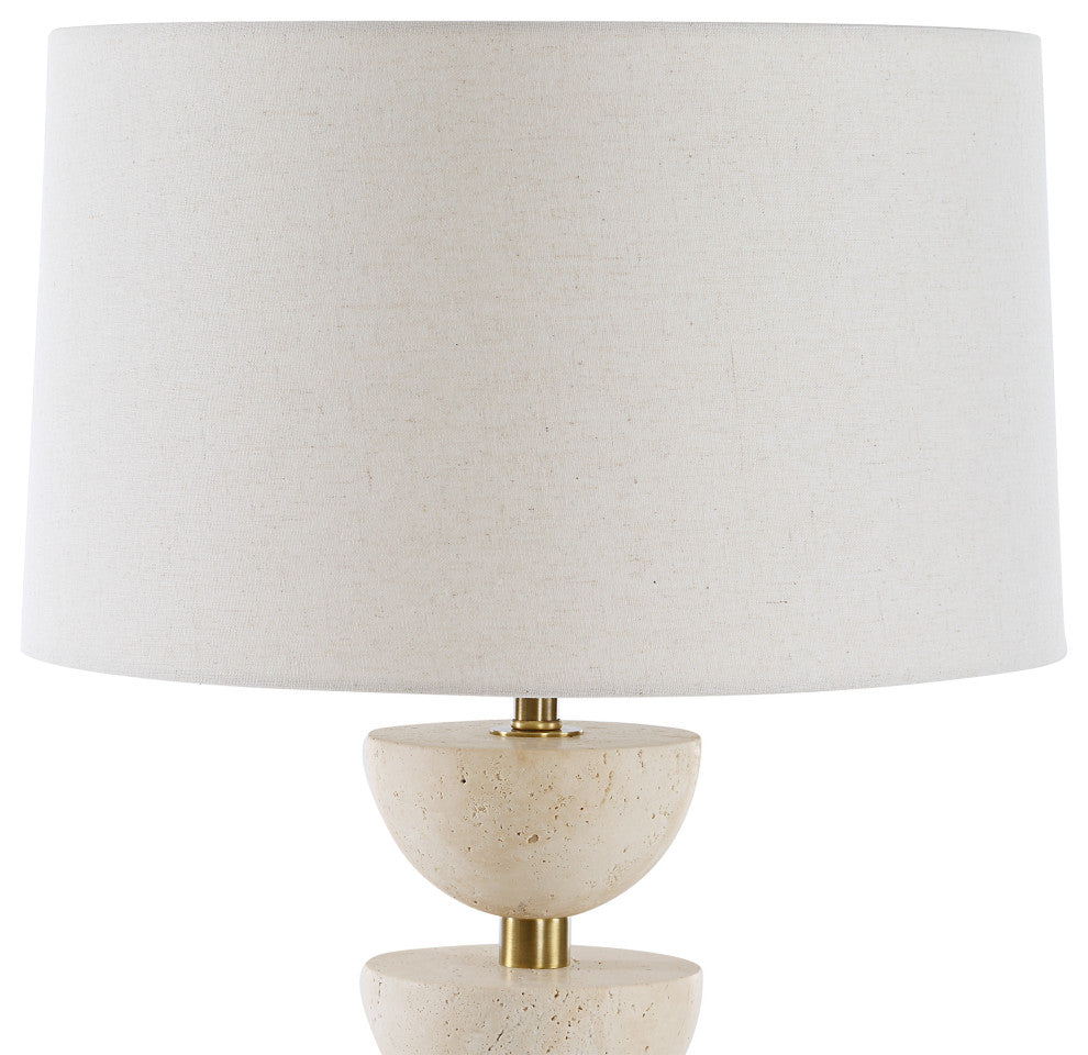 Uttermost Hemisphere Travertine Table Lamp