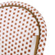 Baylor Outdoor French Bistro Chair, Set of 2, Rust Orange/White/Bamboo Print Finish
