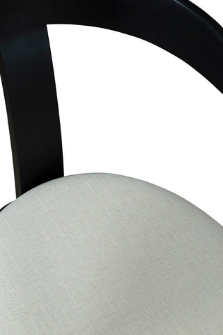 Salida Mahogany Upholstered Dining Chair, Black