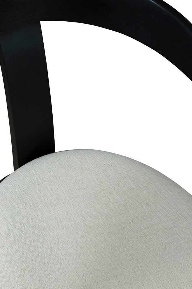 Salida Mahogany Upholstered Dining Chair, Black