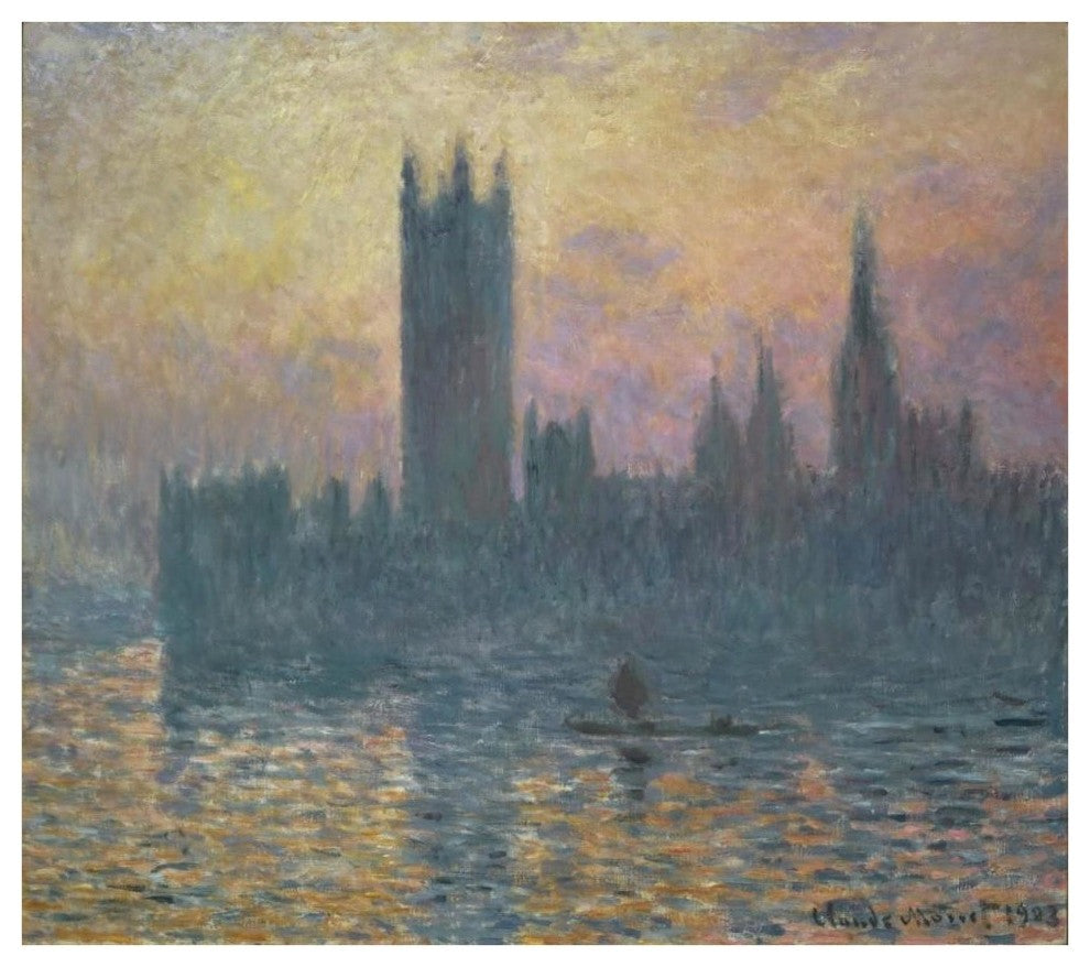 "The Houses of Parliament, Sunset, 1903" Print by Claude Monet, 42"x37"
