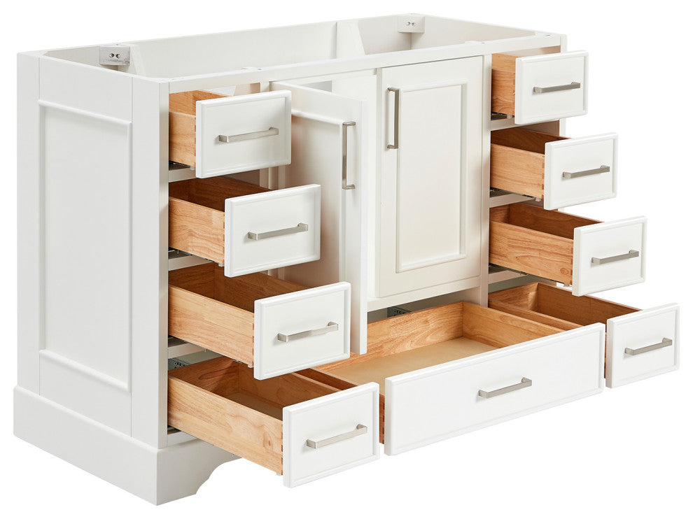 Ariel Stafford 48" Single Sink Bathroom Vanity Base, White