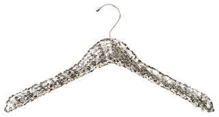 Silver Sequined Wooden Display Hanger, Box of 3