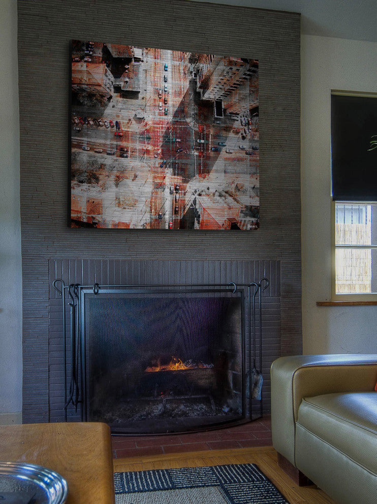 "Midday Confusion" Painting Print on Brushed Aluminum, 40"x40"