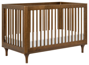 Lolly 3-in-1 Convertible Crib With Toddler Bed Conversion Kit, Natural Walnut