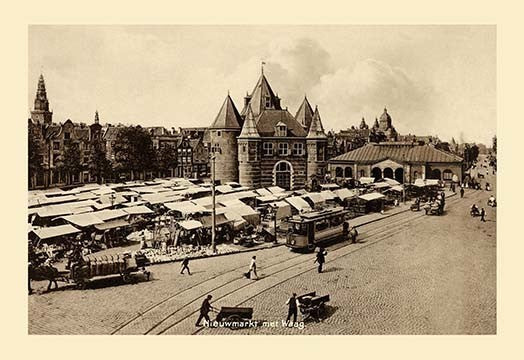 Nieuwmarkt Met Waag, Amsterdam- Gallery Wrapped Canvas Art 28" x 42"
