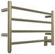 HEATGENE 4 Bar Wall-Mounted Plug-in / Hard-wiring Towel Warmer, Brushed Brass