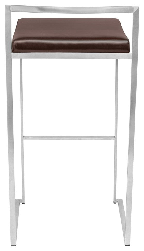 Lumisource Fuji Barstool, Set of 2, Brown