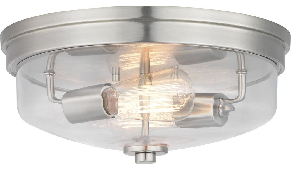 Blakely Collection 2-Light Flush Mount, Brushed Nickel