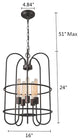 Ironclad 5-Light Rubbed Bronze Ceiling Pendant 16"