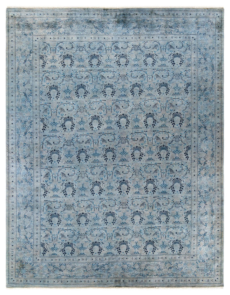 Fine Vibrance, One-of-a-Kind Hand-Knotted Area Rug Gray, 8'1"x10'2"