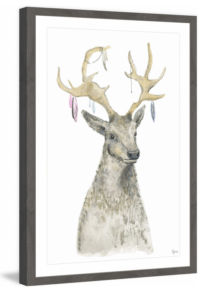"Adorned Reindeer" Framed Painting Print, 24"x36"