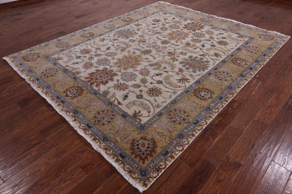 Persian Tabriz Hand Knotted Wool Rug 8' 1" X 9' 10" Q9023