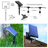 Ambience Pro, Waterproof, Solar Outdoor String Lights, Hanging, 2700K, 24'