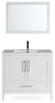 The Willow Single Bathroom Vanity, White, 36"