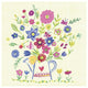 "Pastel Summer Florals III" Digital Paper Print by Farida Zaman, 42"x42"