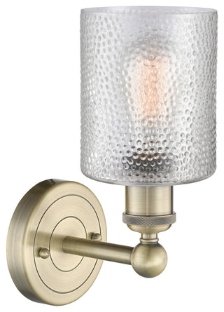 Edison Cobbleskill 1-Light 5" Sconce, Antique Brass Finish, Clear Shade