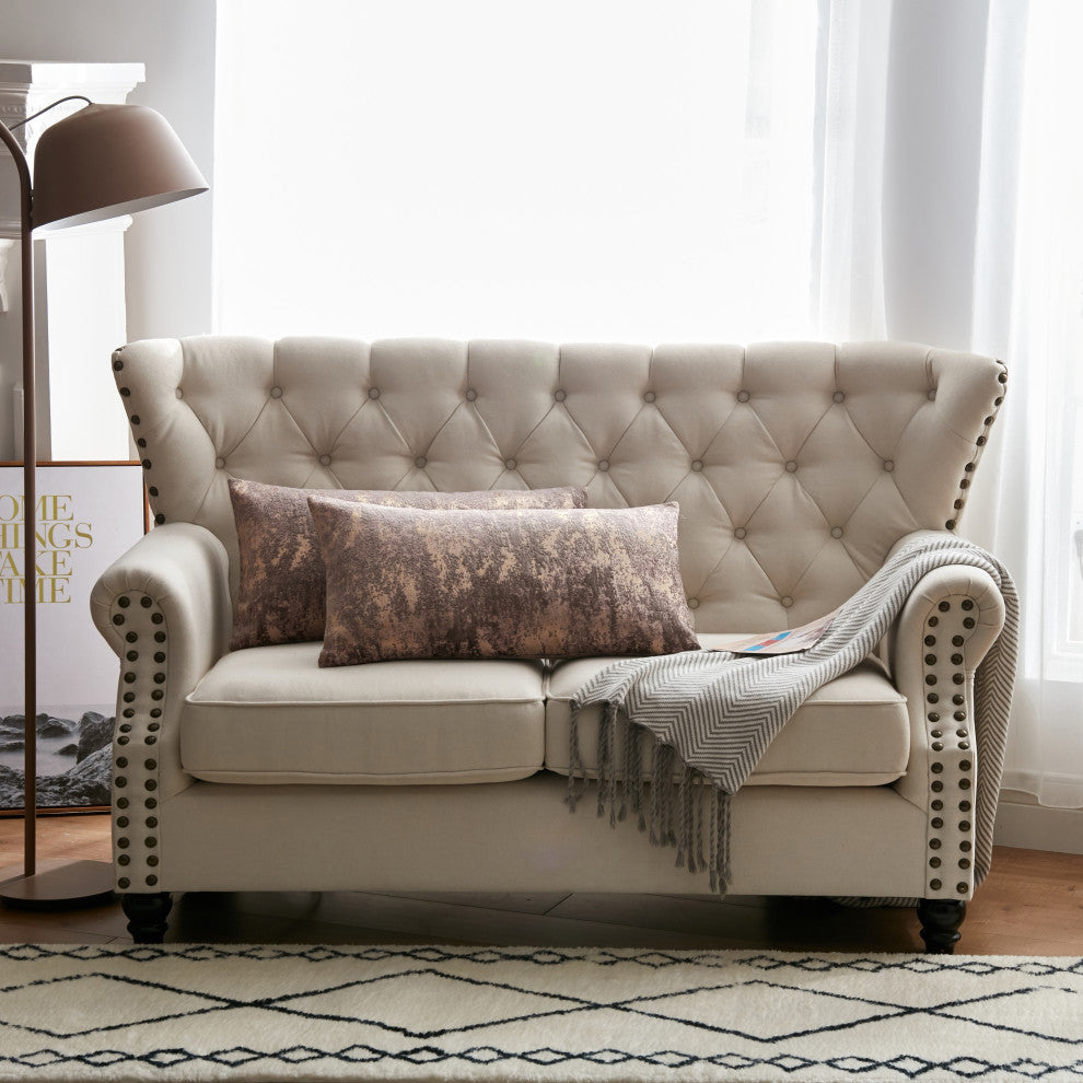 Kasula Jacquard Chenille Pillow Cover 2 Piece Set, Light Brown, 14" X 26"